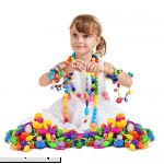 370Pcs Pop Bead Pearl Children Diy Building Blocks Jewelry Accessories Arty Toy Set B for Kids Intelligence Education Toys Gifts  B071S1X8F5